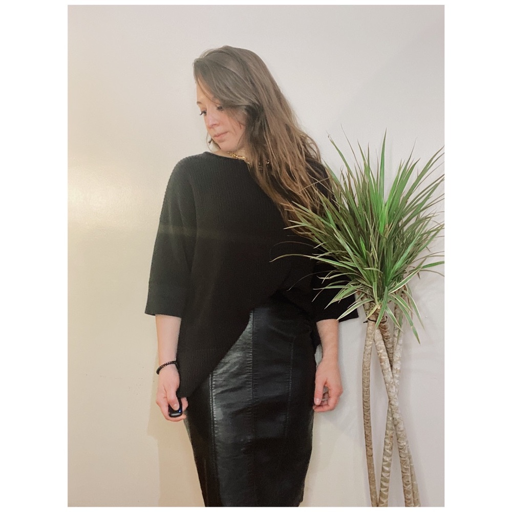 gap boatneck black sweater